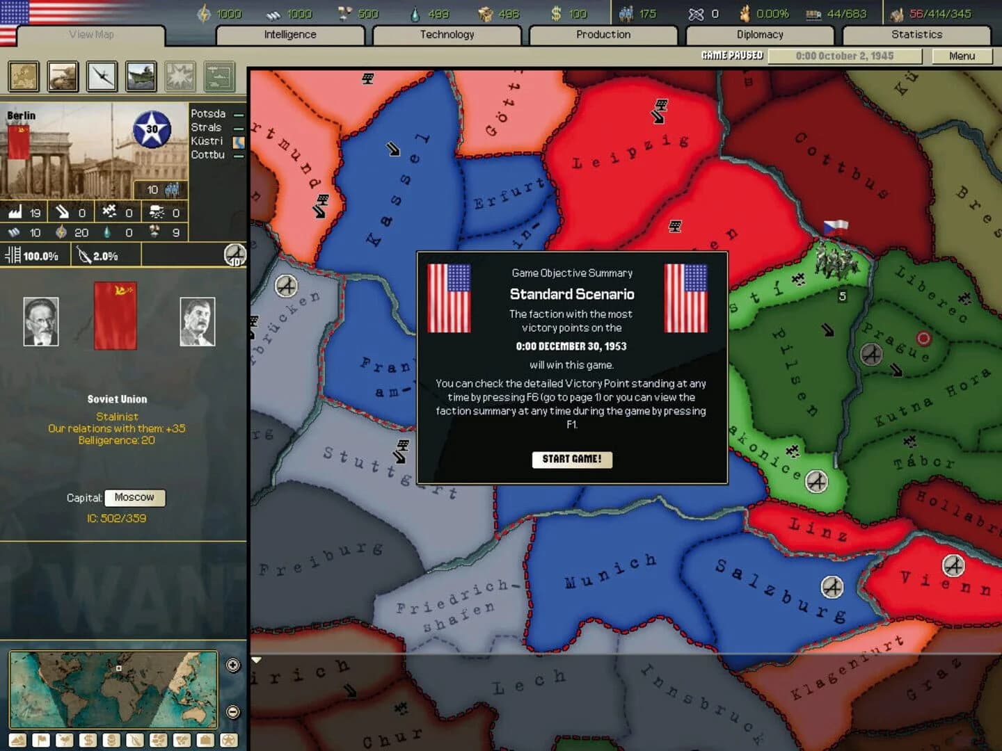 Hearts of Iron II: Complete screenshot 1