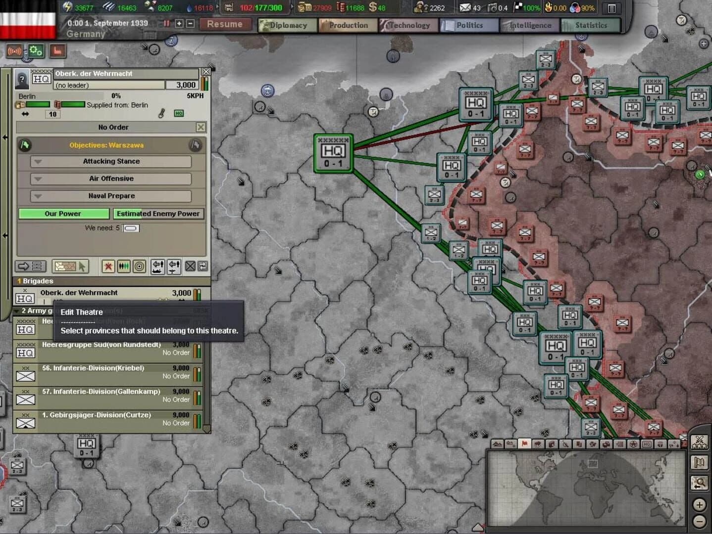 Hearts of Iron III: Semper Fi screenshot 1