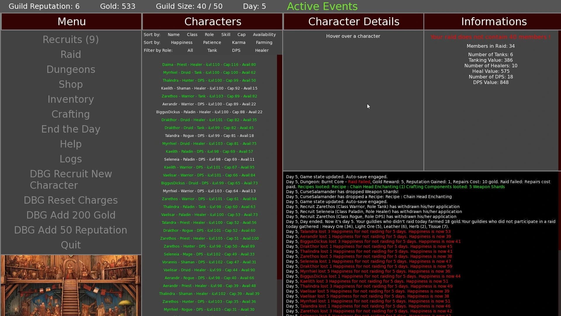 Heroes' Call: A Casual Mmo Guild Sim screenshot 1