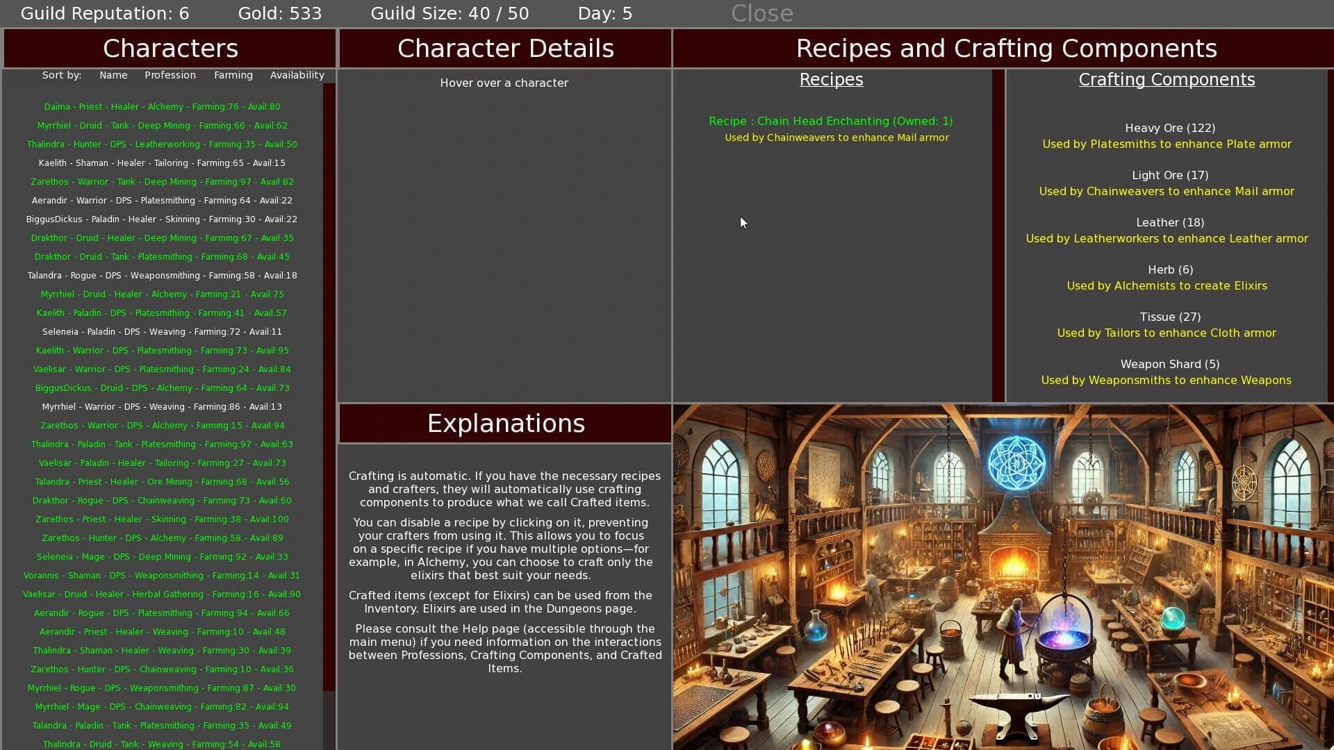 Heroes' Call: A Casual Mmo Guild Sim screenshot 3