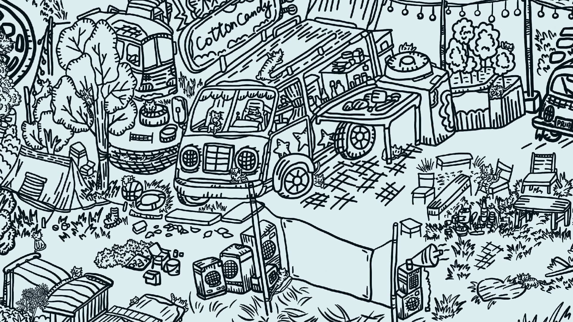 Hidden Cats In Amusement Park screenshot 2