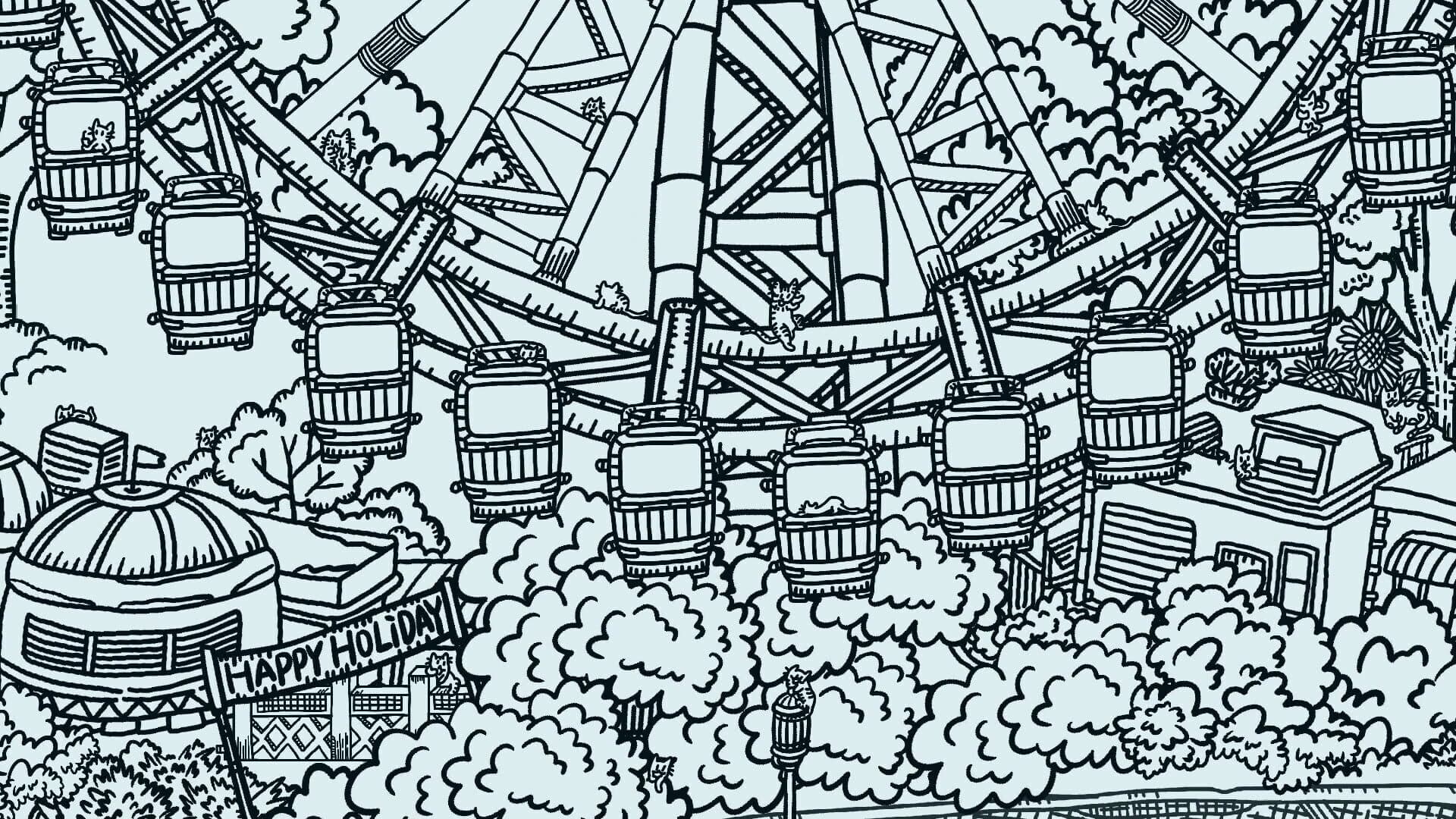 Hidden Cats In Amusement Park screenshot 1
