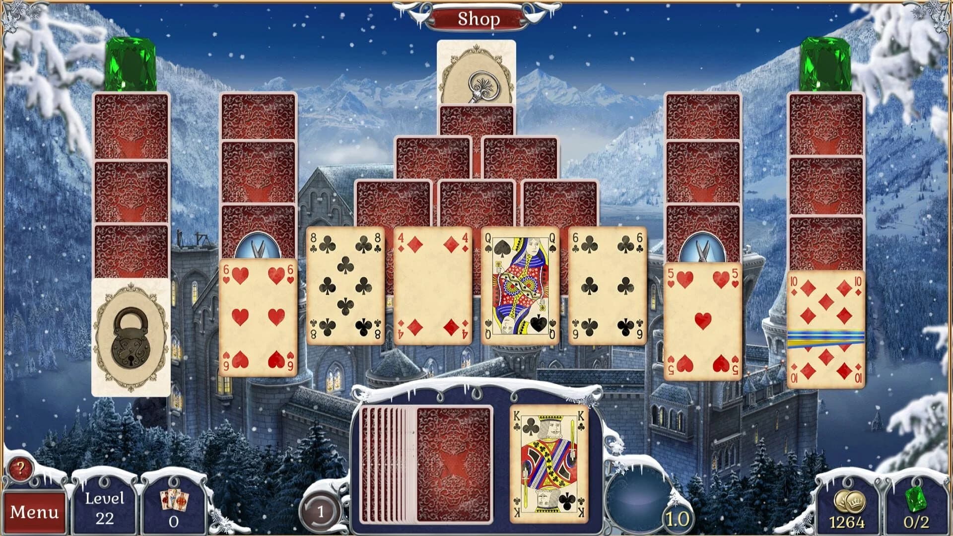 Jewel Match Solitaire Winterscapes screenshot 1