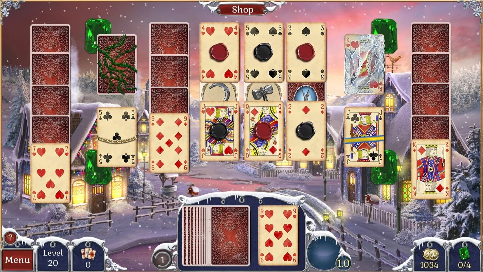 Jewel Match Solitaire Winterscapes screenshot 2