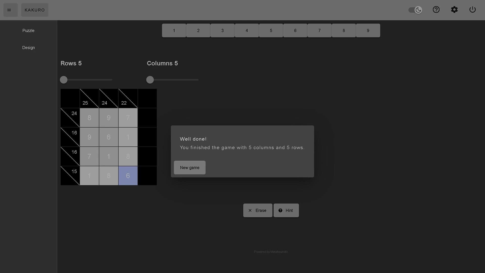 Kakuro screenshot 3