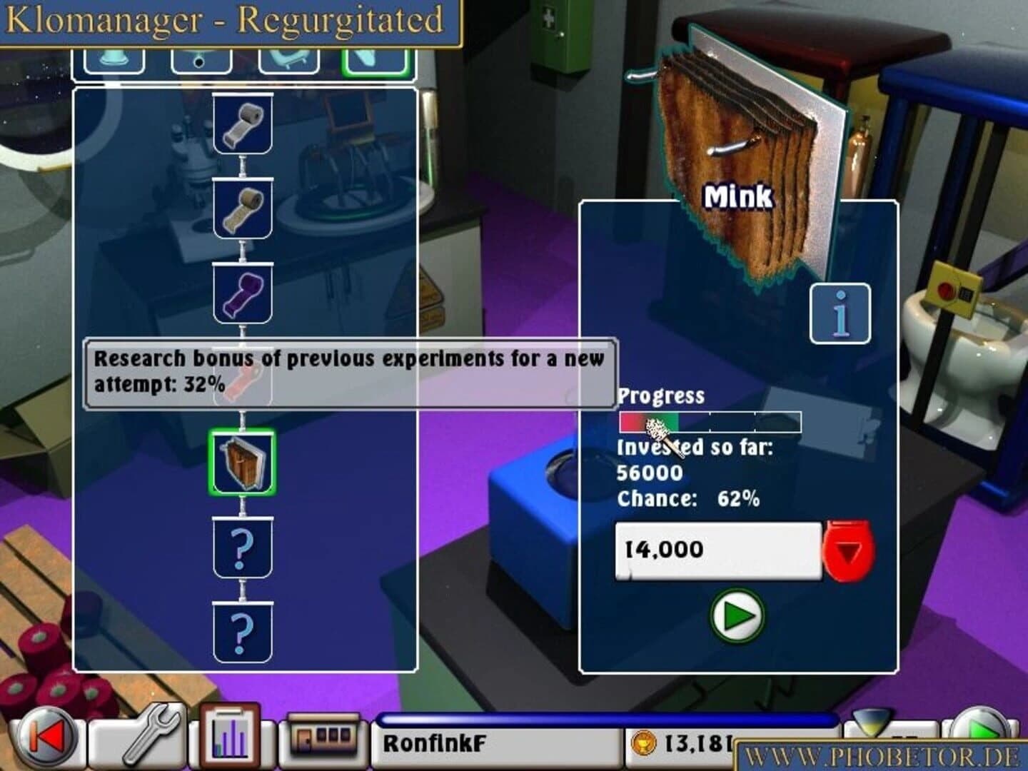 Klomanager: Regurgitated screenshot 5