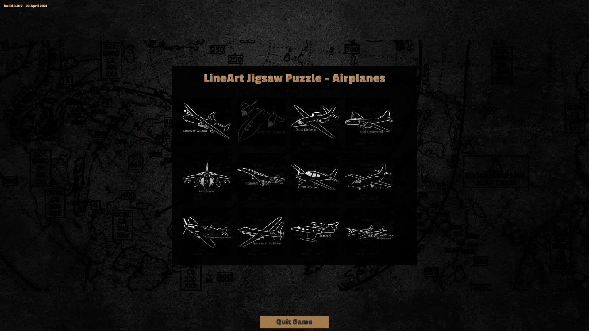 LineArt Jigsaw Puzzle: Airplanes screenshot 2