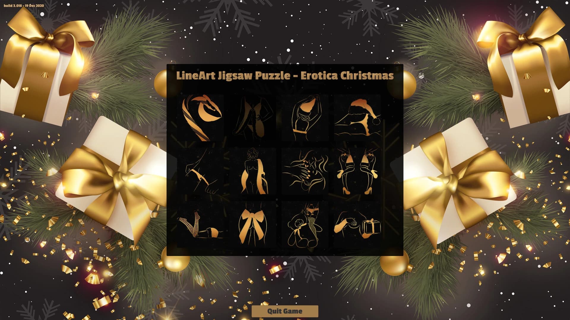 LineArt Jigsaw Puzzle: Erotica Christmas screenshot 3