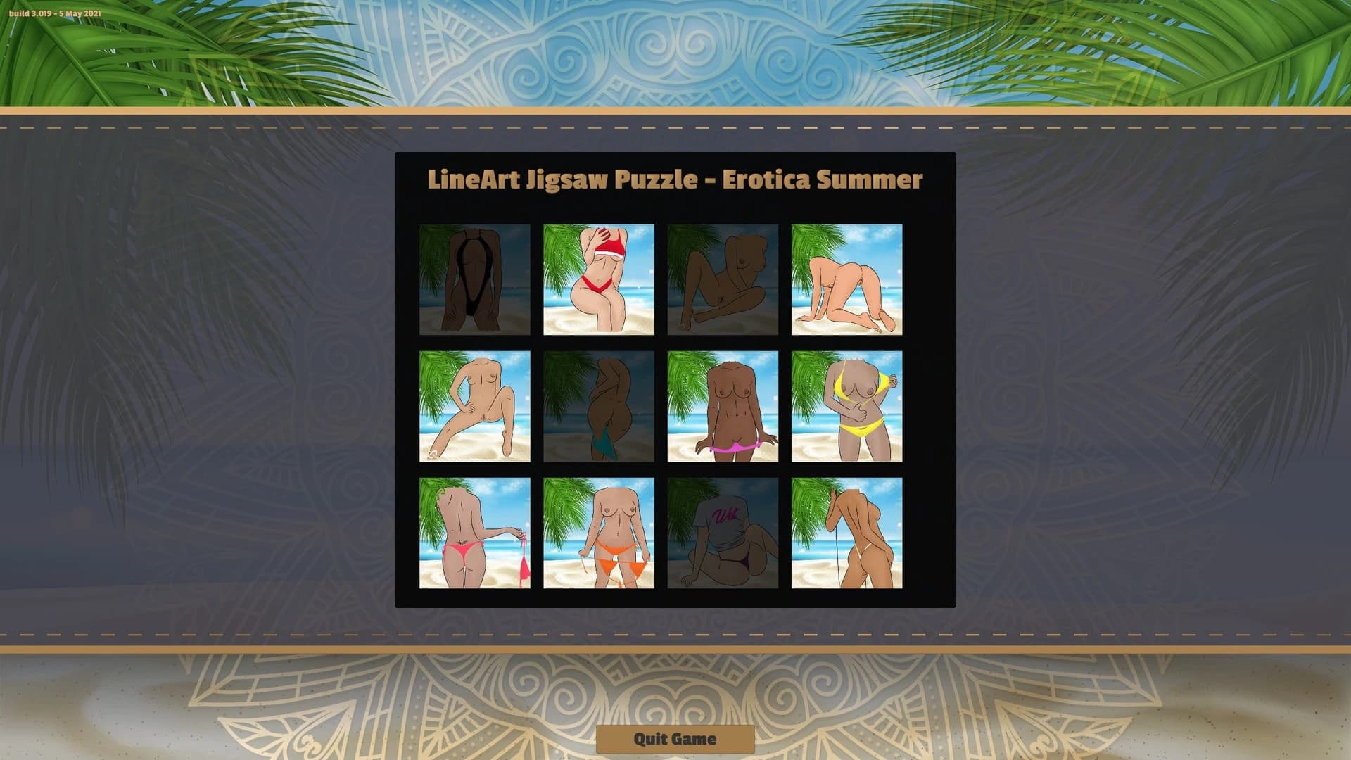 LineArt Jigsaw Puzzle: Erotica Summer screenshot 2