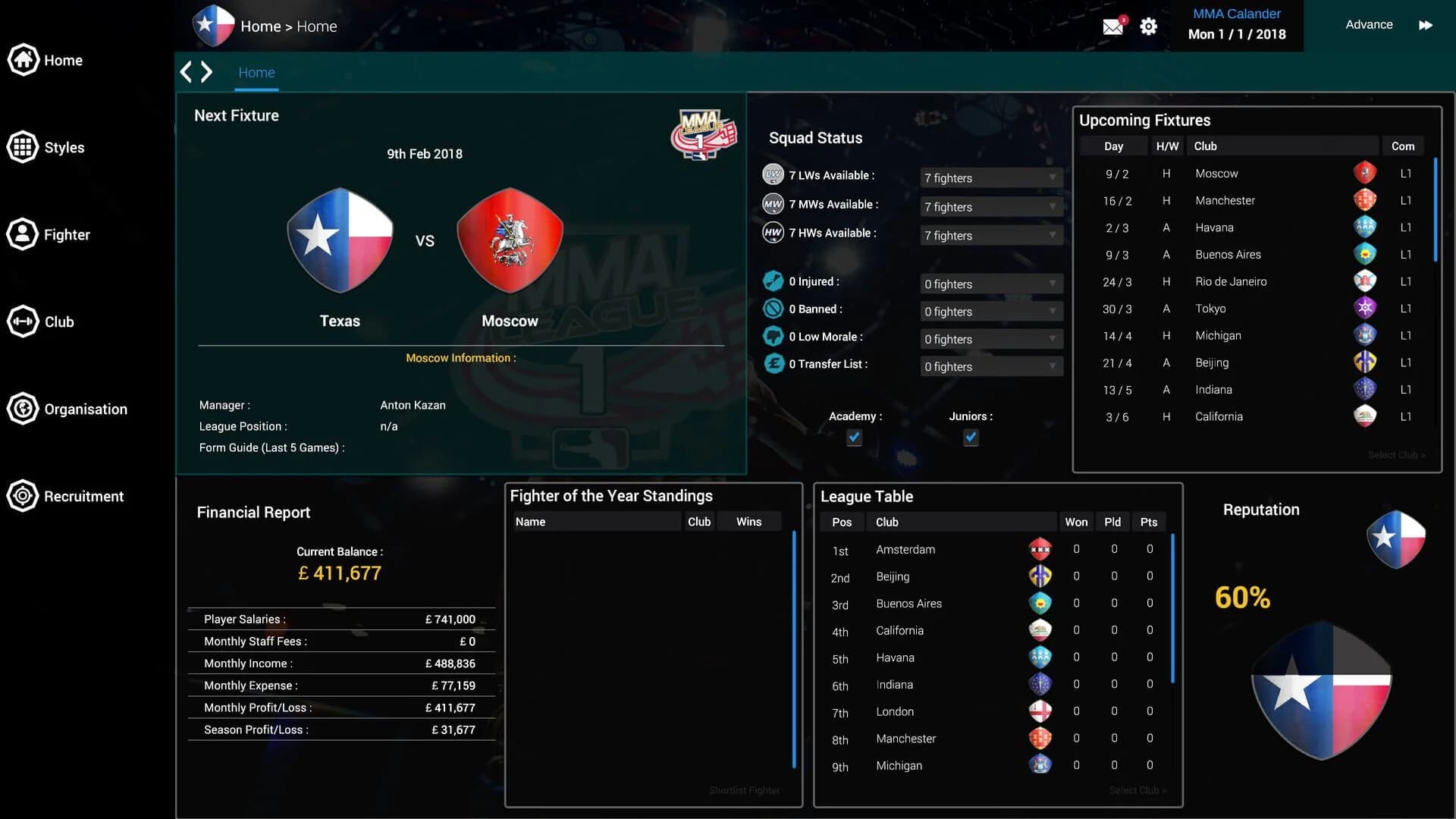 MMA Team Manager screenshot 5
