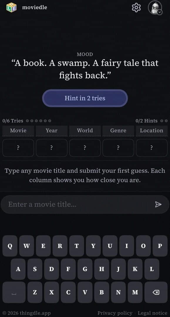 Moviedle screenshot 1