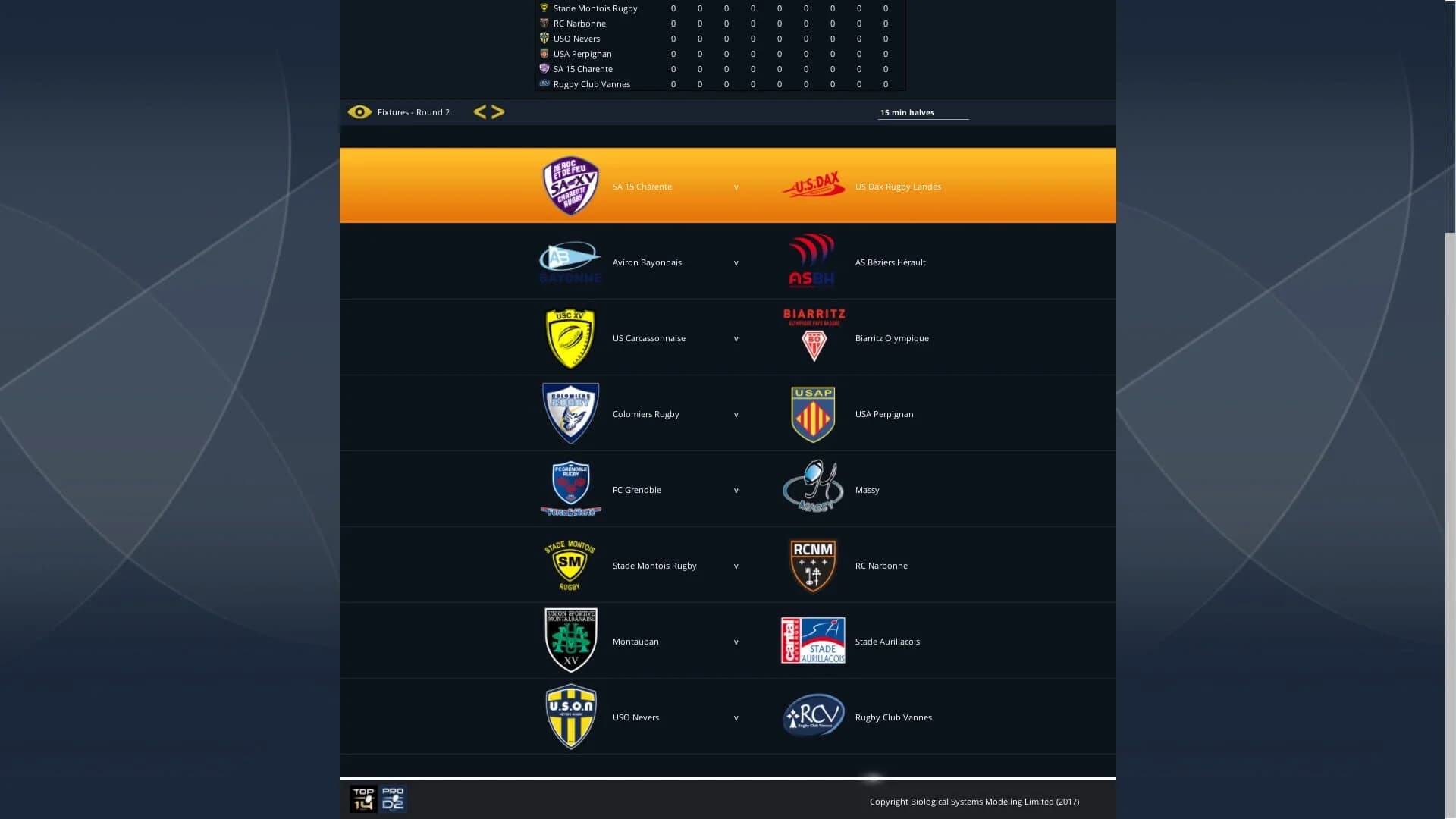 National Rugby Manager screenshot 2