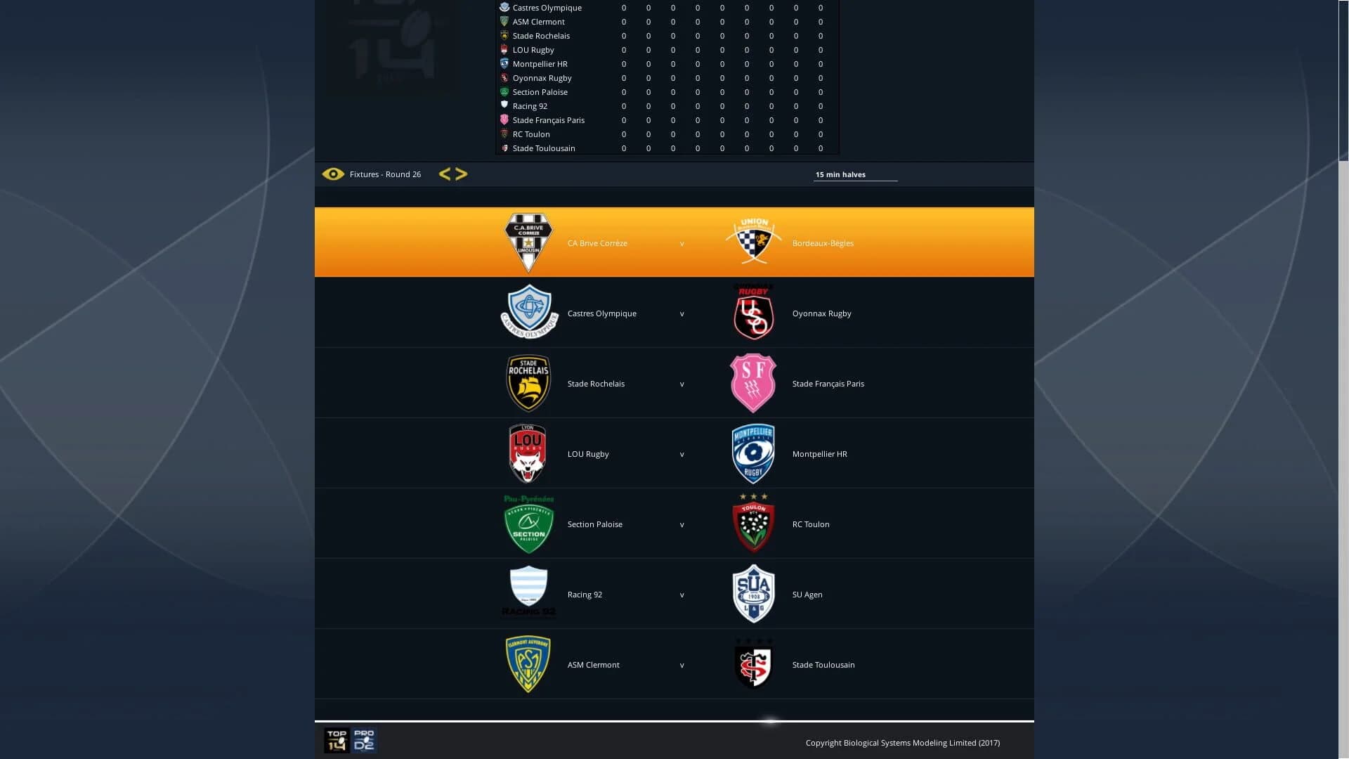 National Rugby Manager screenshot 3