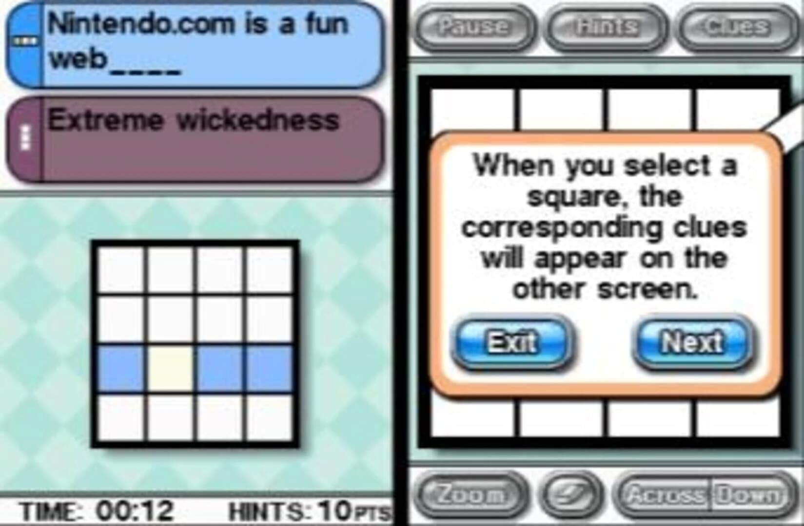 Nintendo Presents: Crossword Collection screenshot 1