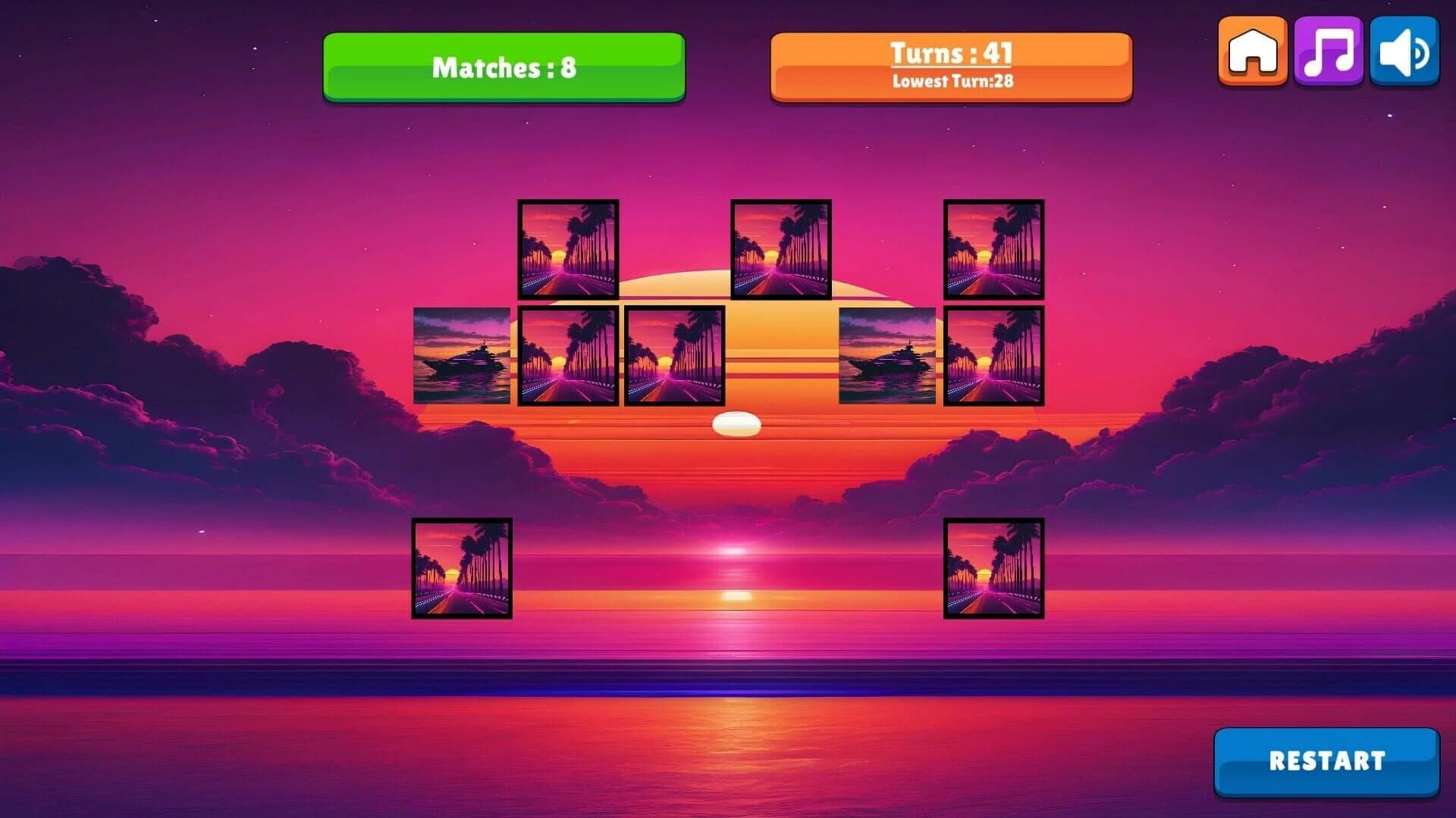 OG Memory: Synthwave Boats screenshot 4