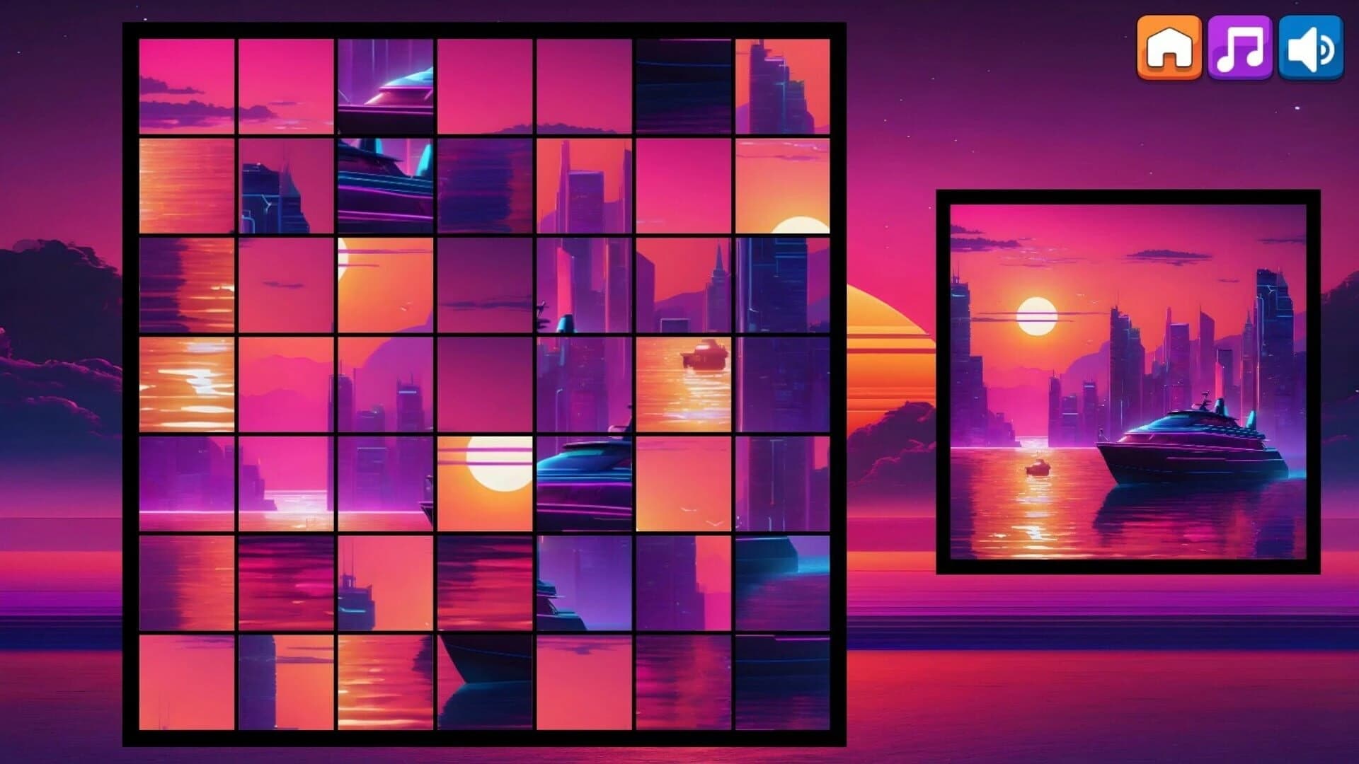 OG Puzzlers: Synthwave Boats screenshot 3