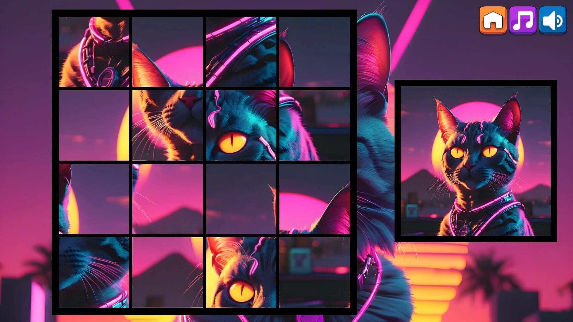 OG Puzzlers: Synthwave Cats screenshot 5