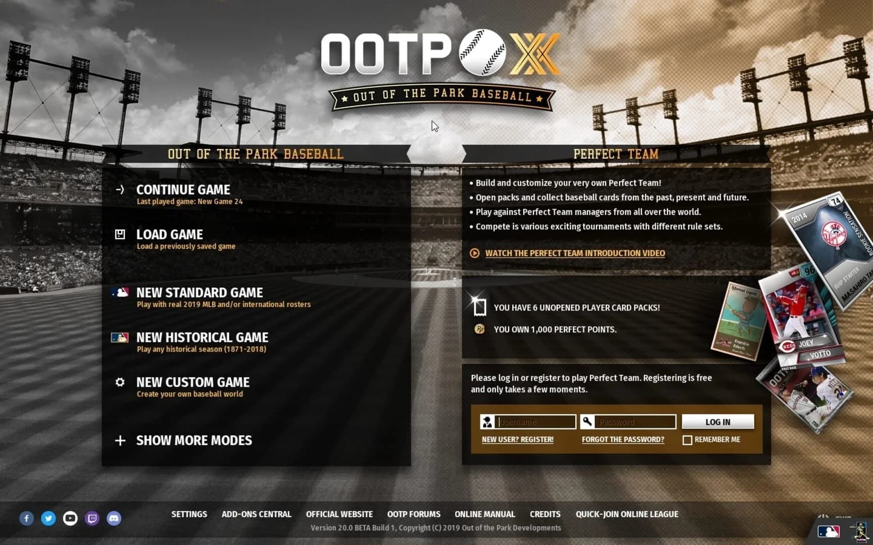 Out of the Park Baseball 20 screenshot 1