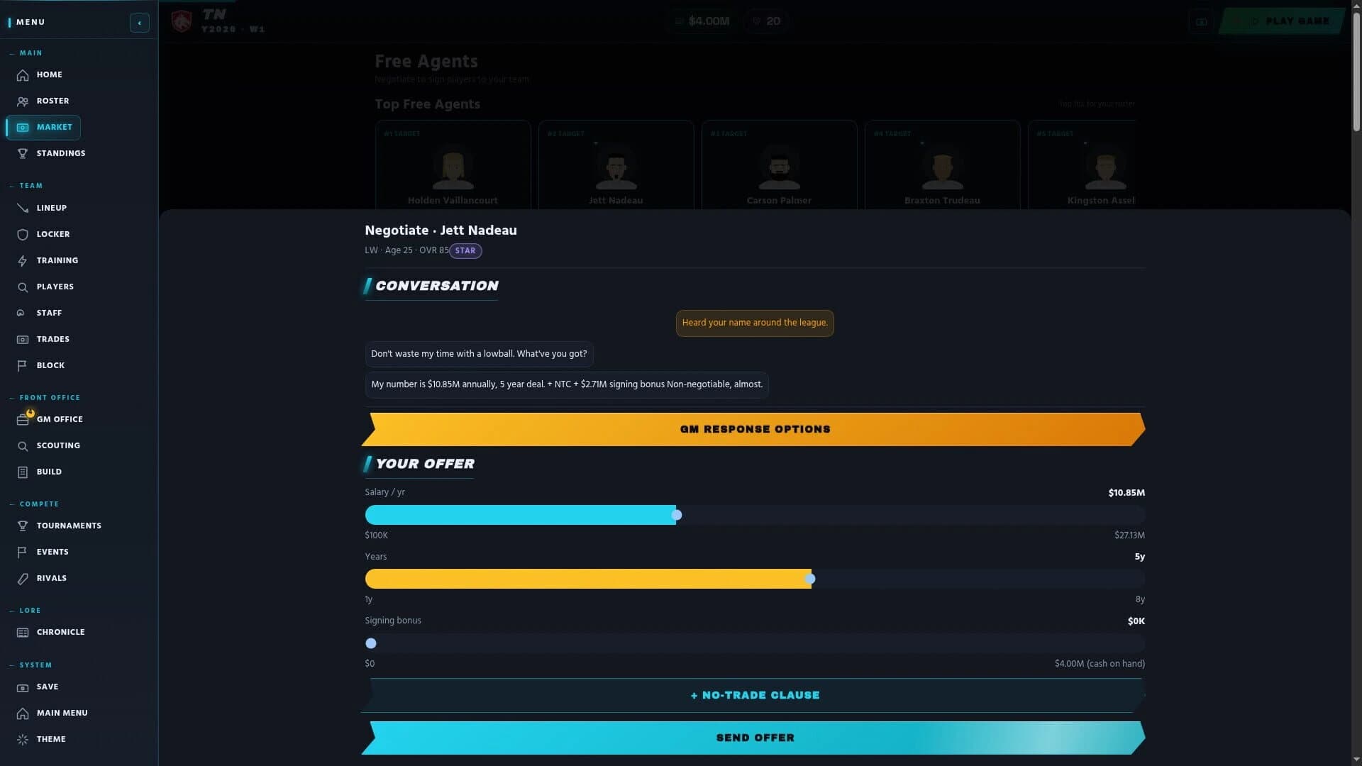OvertimeGM: Hockey Manager screenshot 3