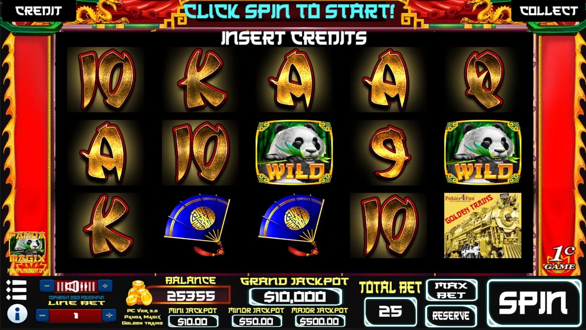 Panda Magix: Golden Trains Edition - Slots screenshot 1