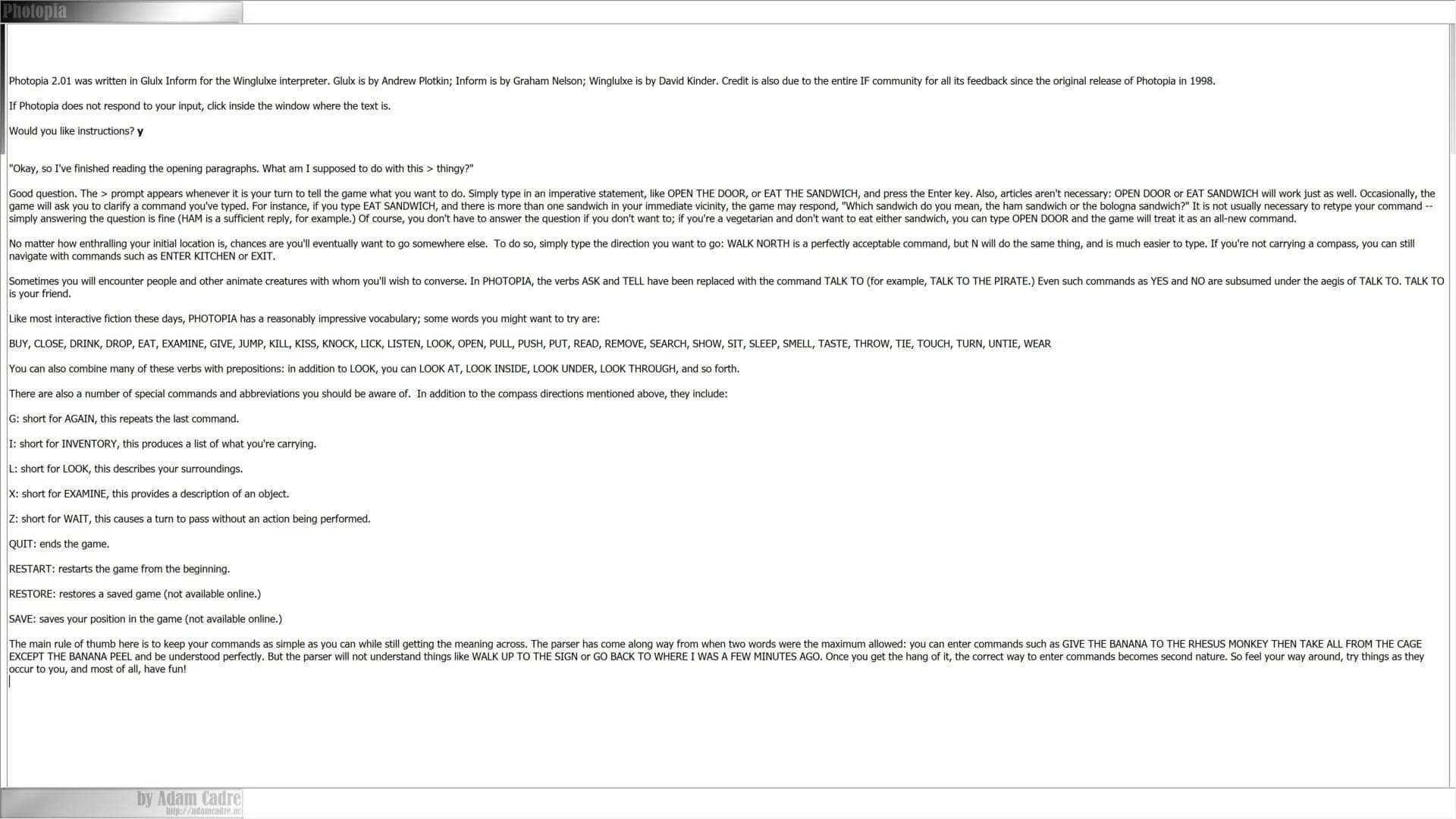 Photopia screenshot 1