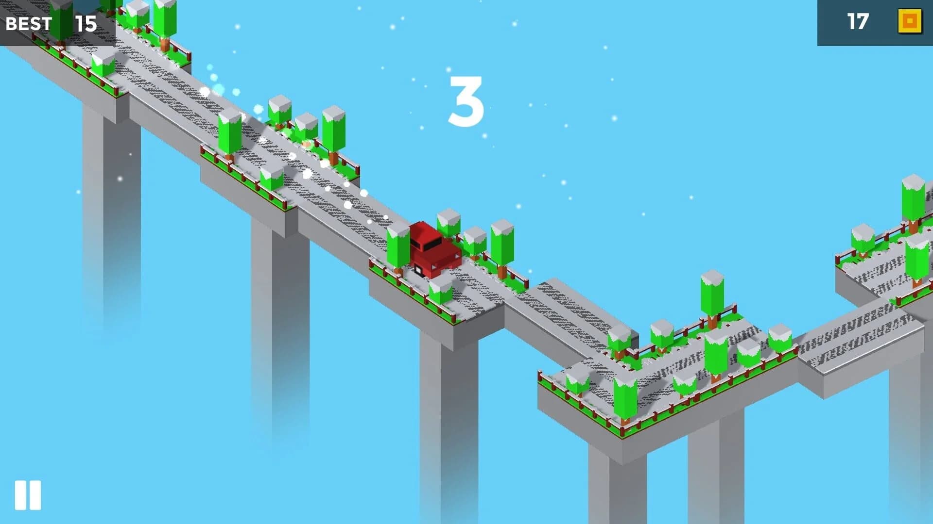 Pixel Traffic: Risky Bridge screenshot 1