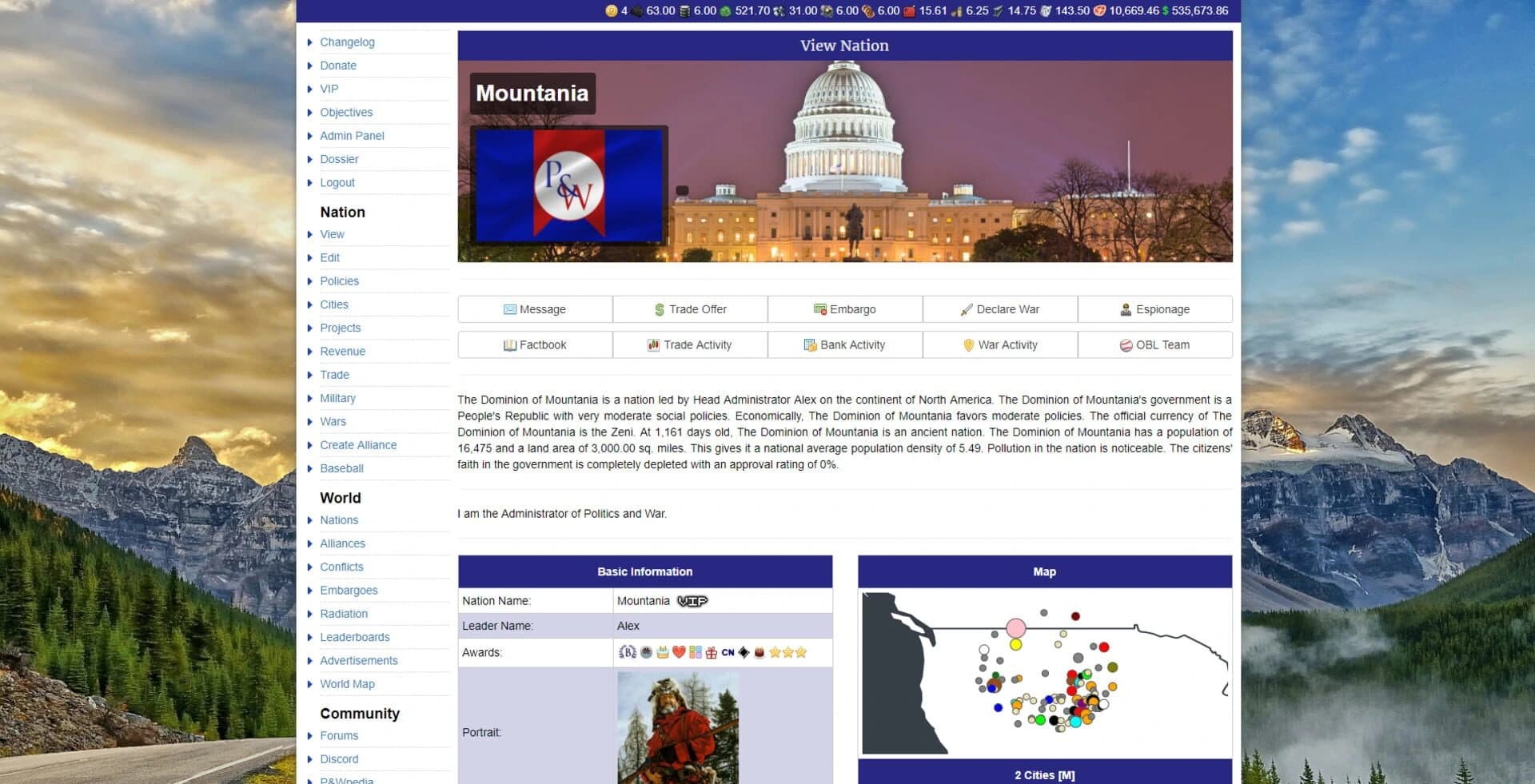 Politics and War screenshot 1