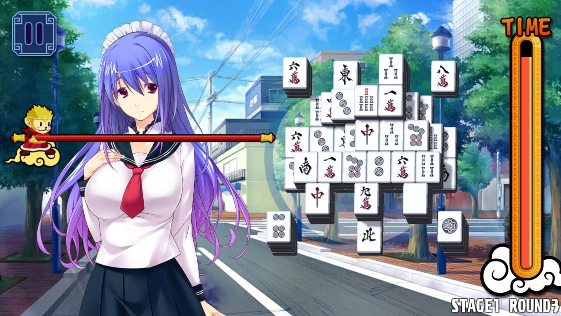 Pretty Girls Mahjong Solitaire: Blue screenshot 5