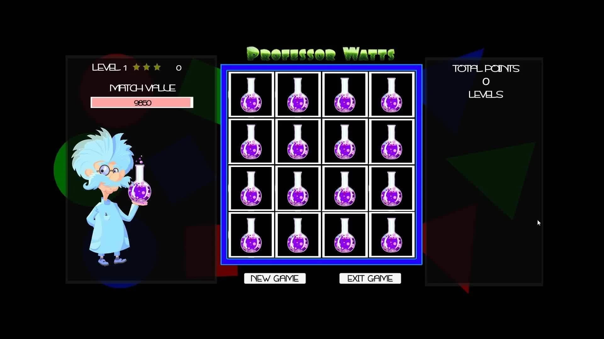 Professor Watts: Memory Match screenshot 2