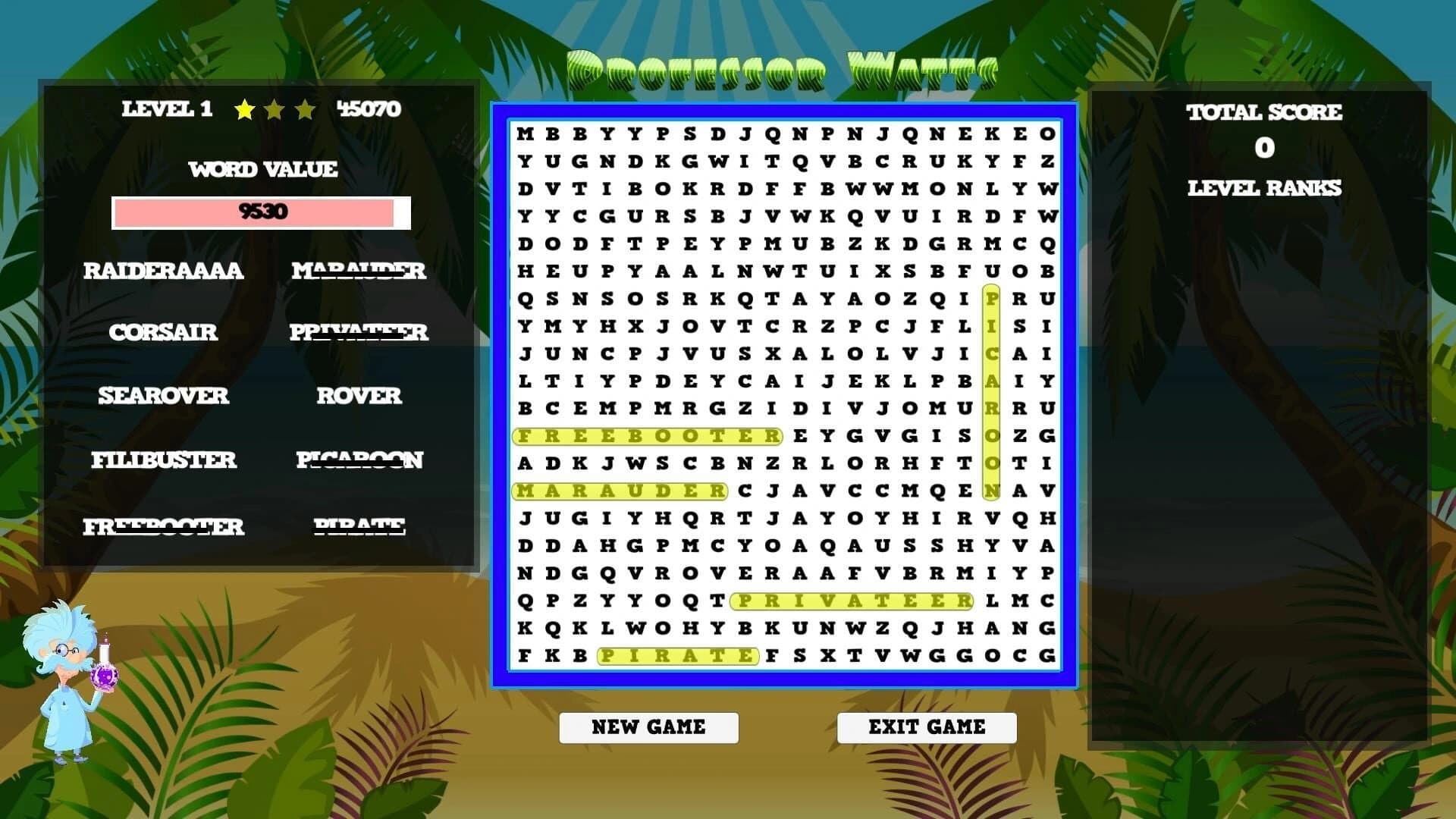 Professor Watts Word Search: Pirates Life screenshot 2