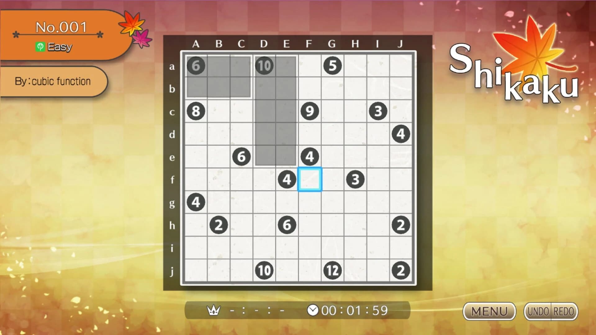 Puzzle by Nikoli S: Shikaku screenshot 2