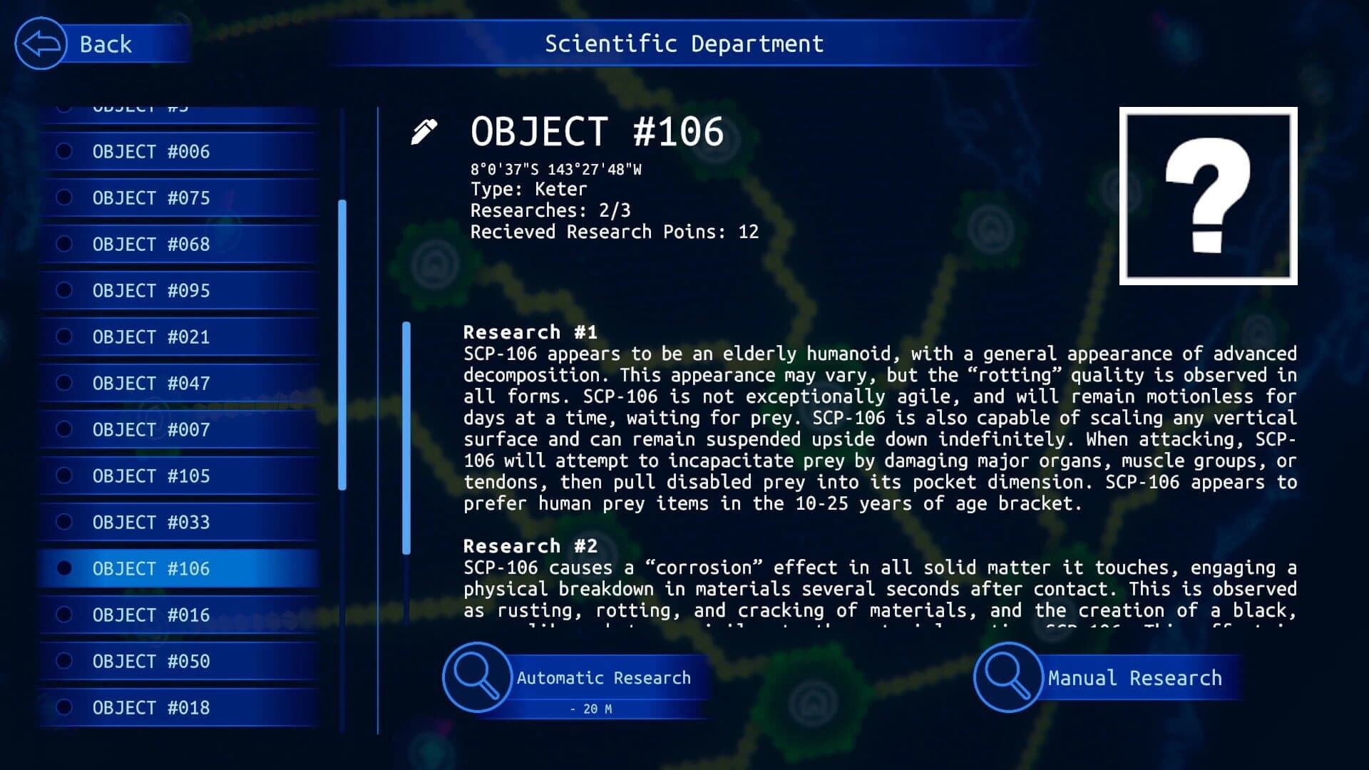 SCP Strategy screenshot 2
