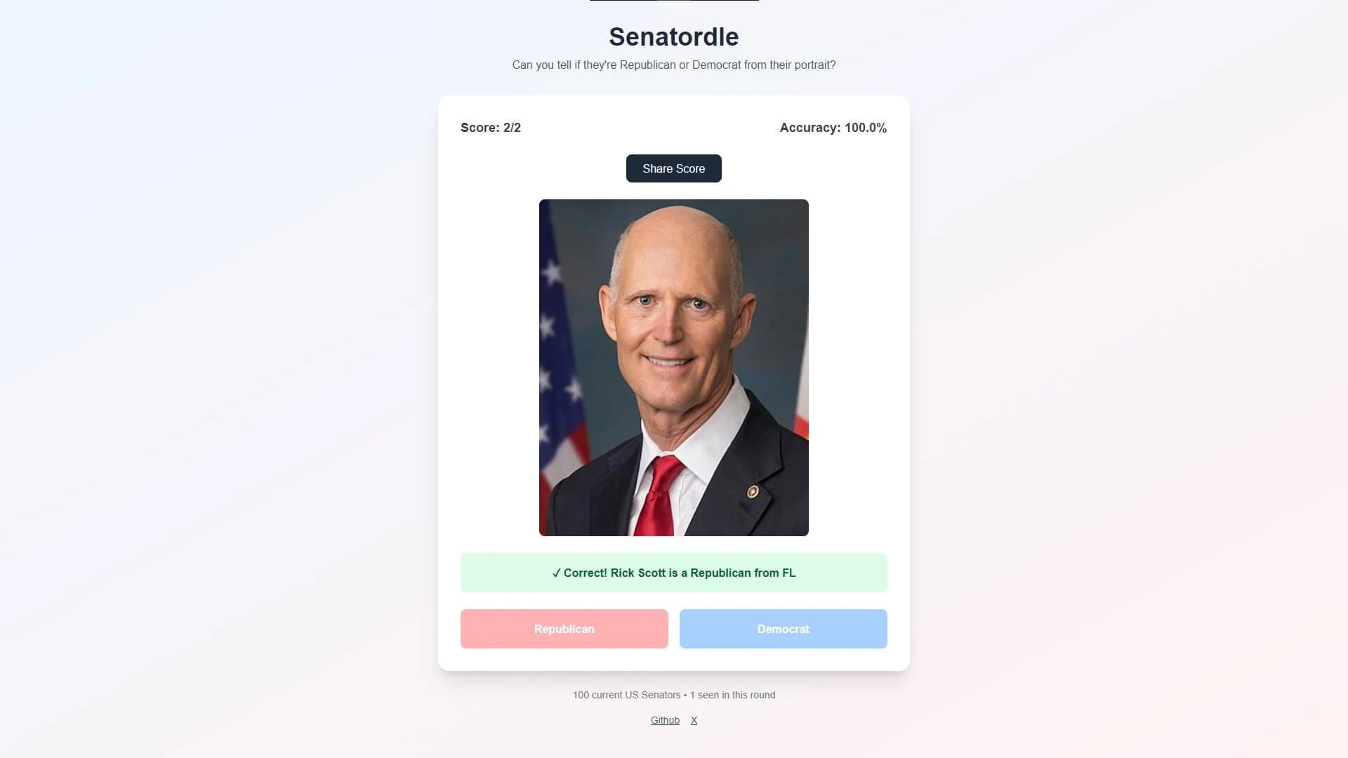 Senatordle screenshot 1