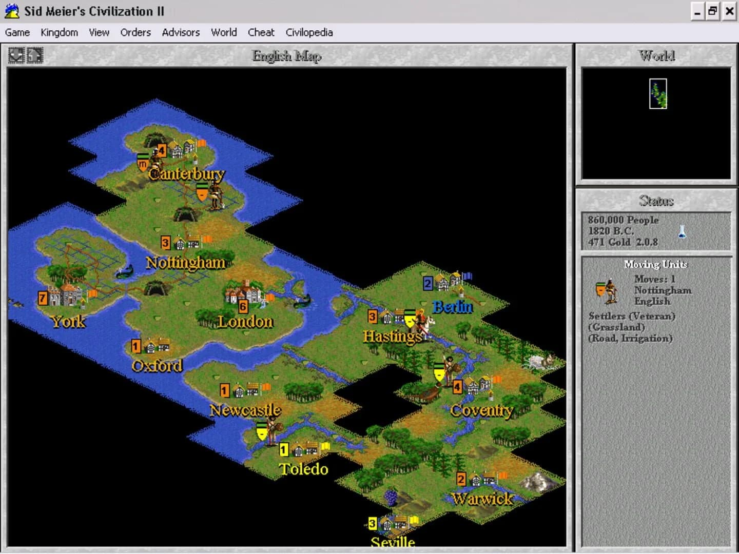Sid Meier's Civilization II screenshot 1