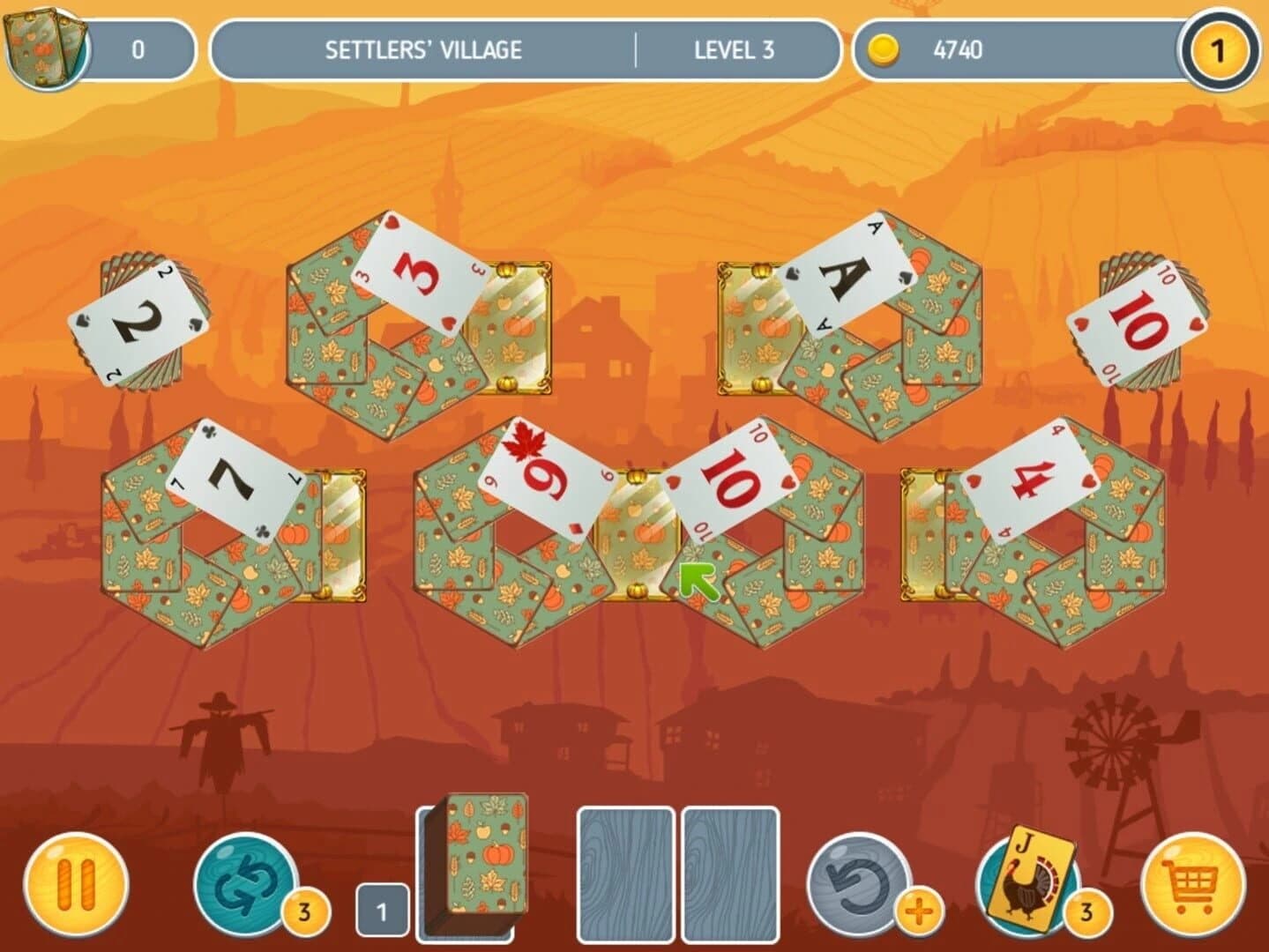Solitaire Match 2 Cards. Thanksgiving Day screenshot 2