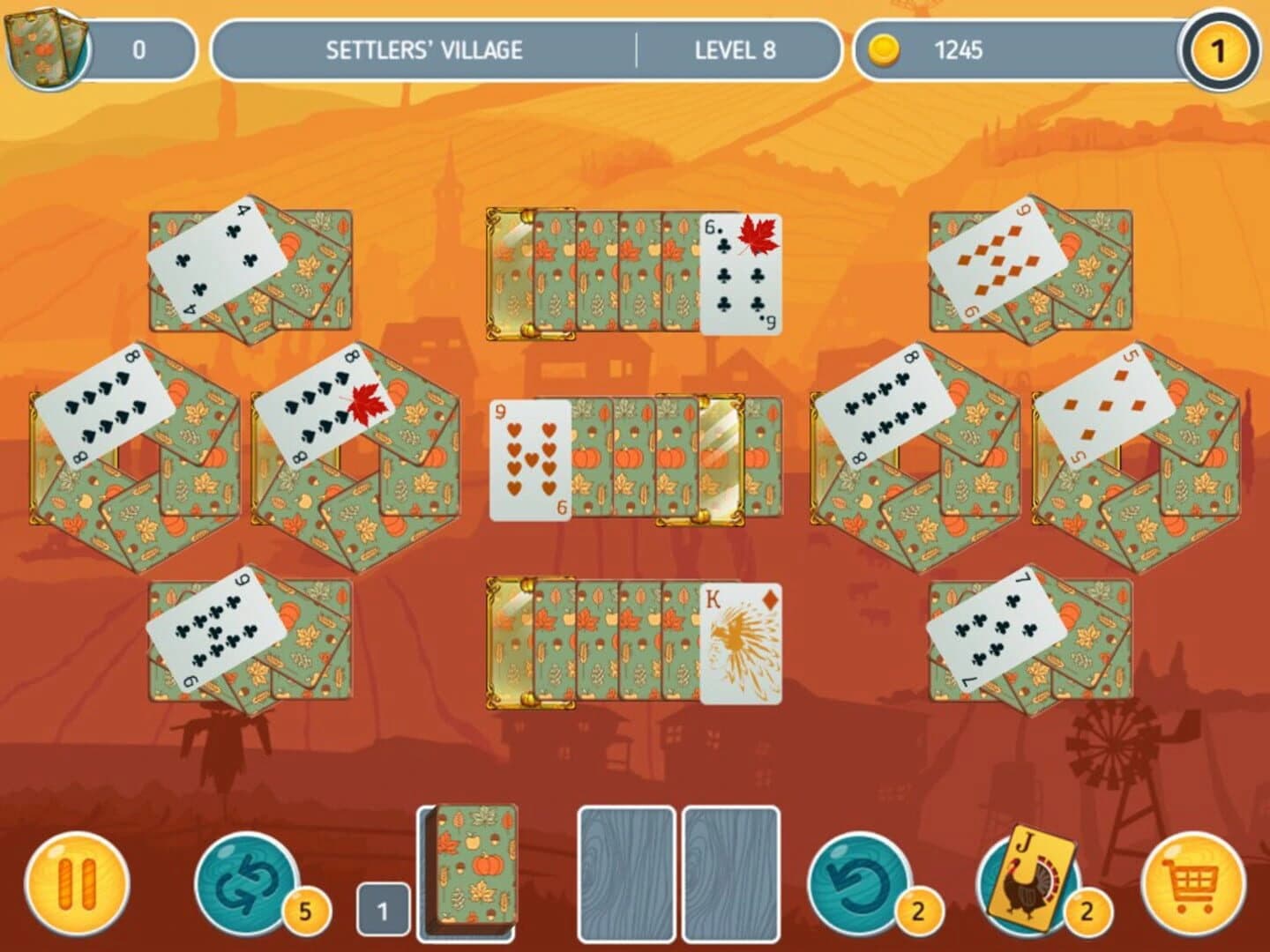 Solitaire Match 2 Cards. Thanksgiving Day screenshot 5