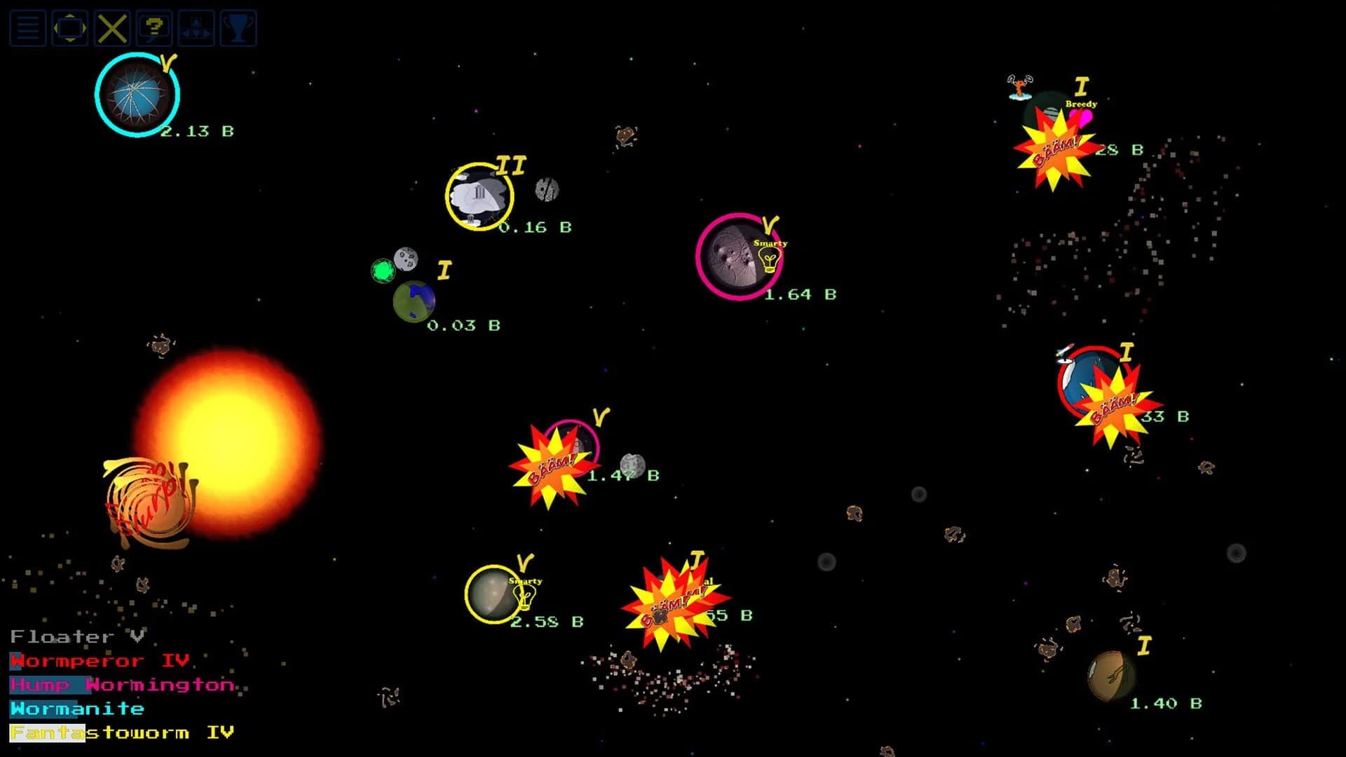 SpaceWorms screenshot 1