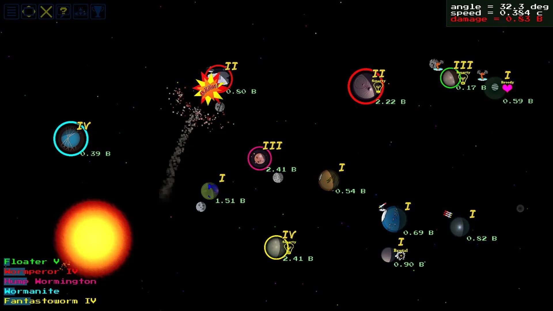 SpaceWorms screenshot 3