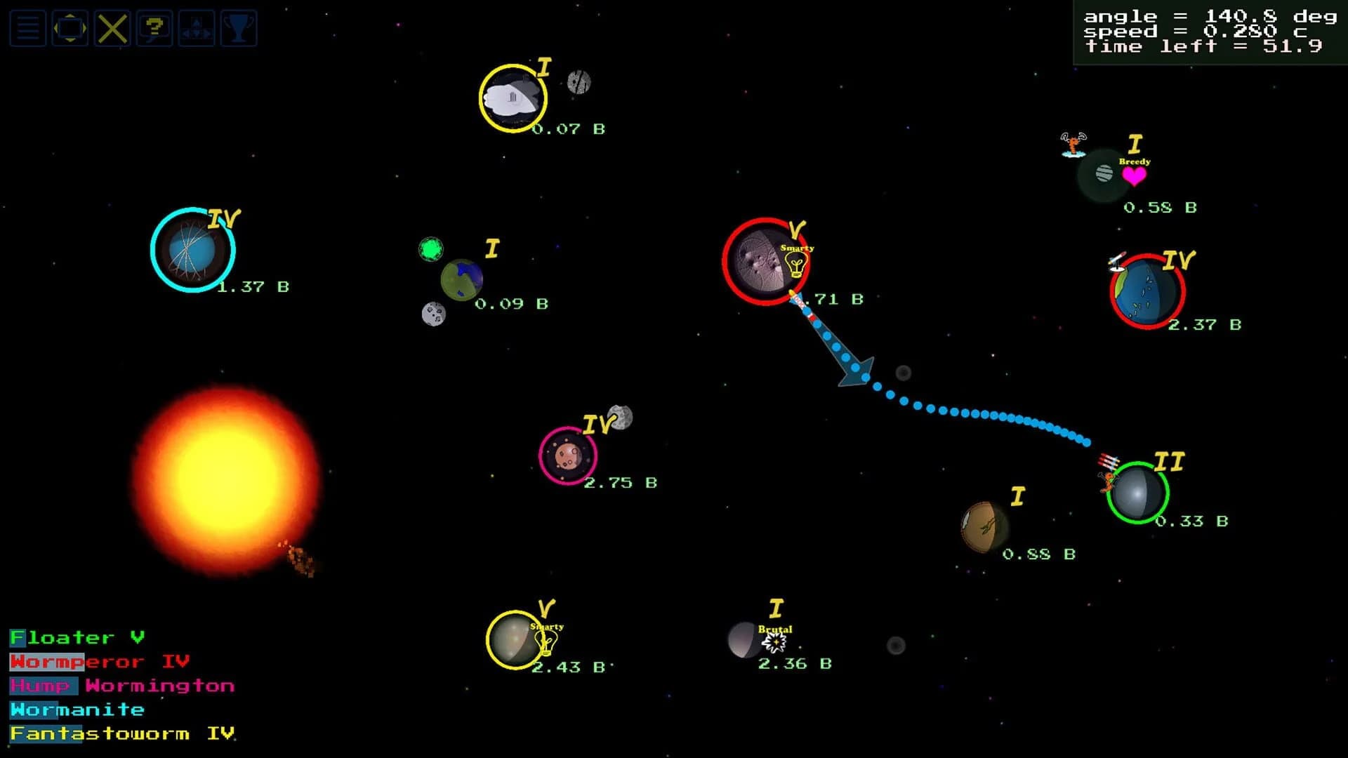 SpaceWorms screenshot 4