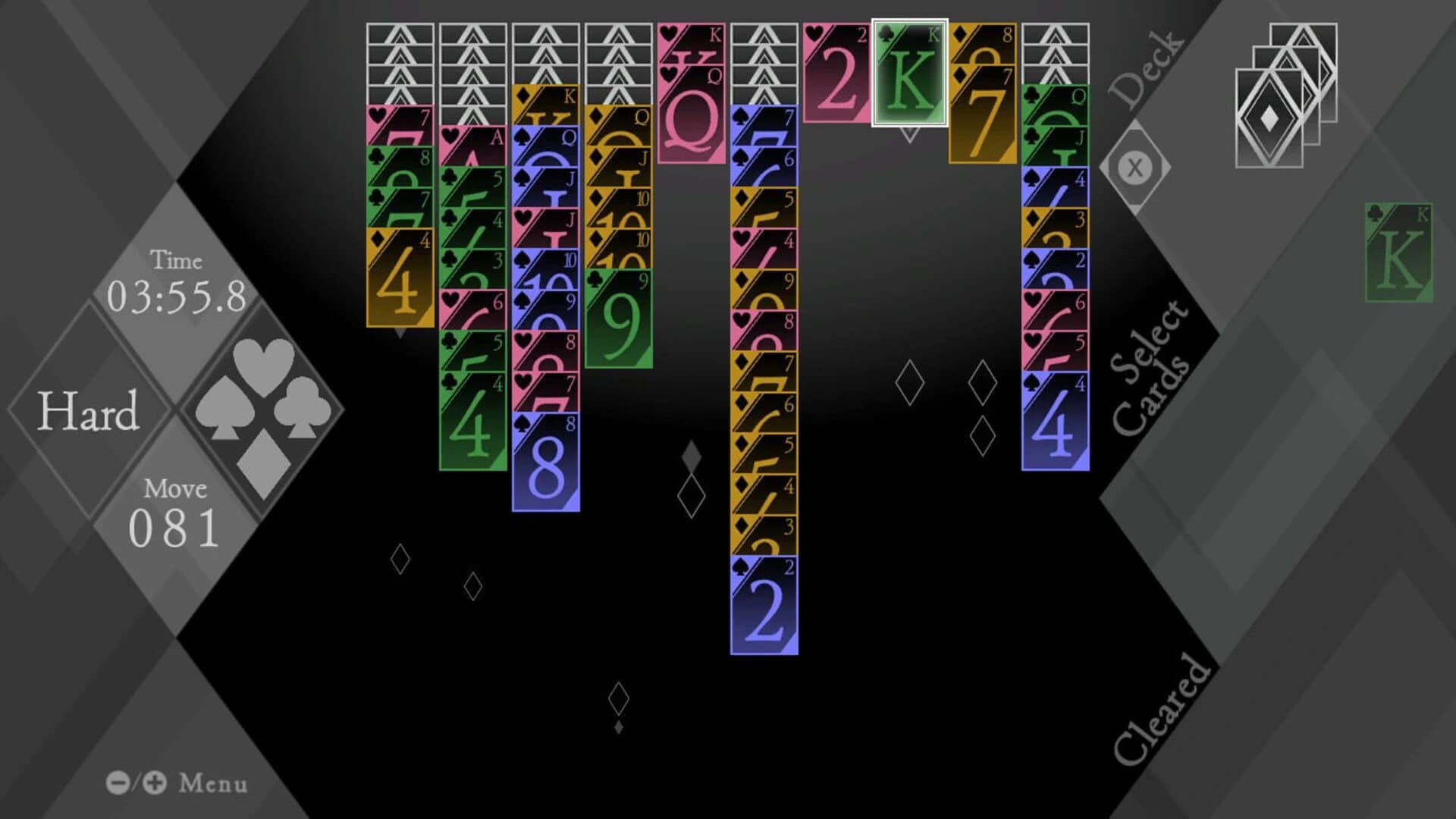 Spider Solitaire Black screenshot 5