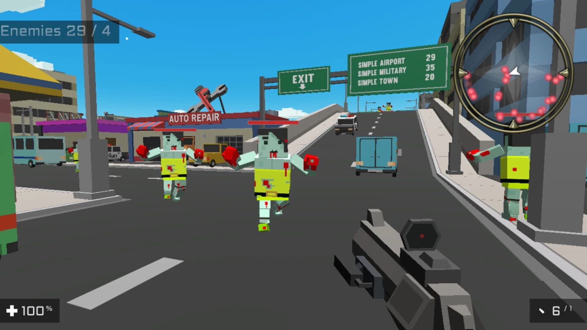 Square Head Zombies 2 - FPS Game screenshot 1