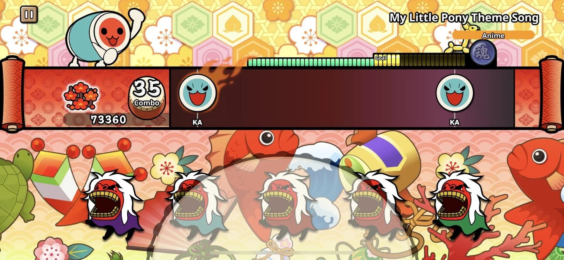 Taiko no Tatsujin: Pop Tap Beat screenshot 2