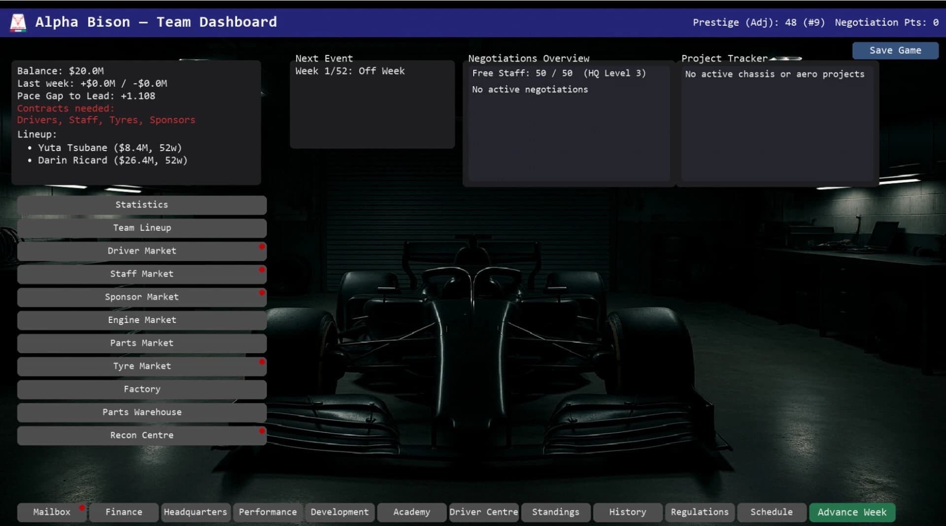 Team Principal: A Racing Manager screenshot 7