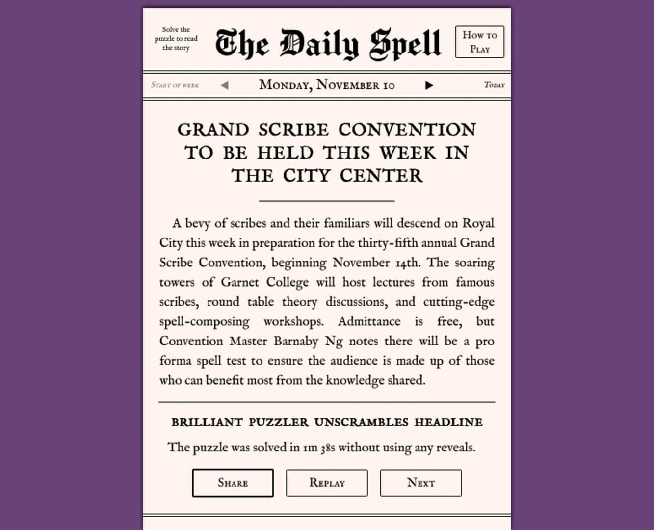 The Daily Spell screenshot 2