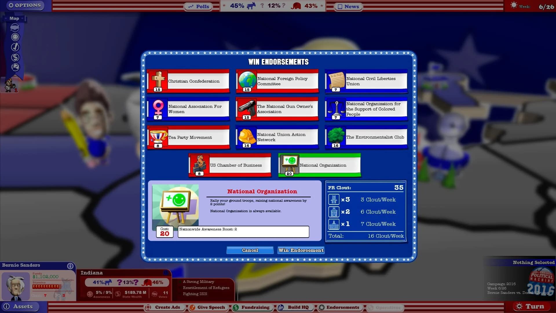 The Political Machine 2016 screenshot 4