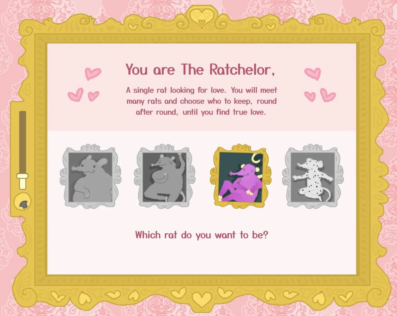 The Ratchelor: A Rat Dating Sim screenshot 1