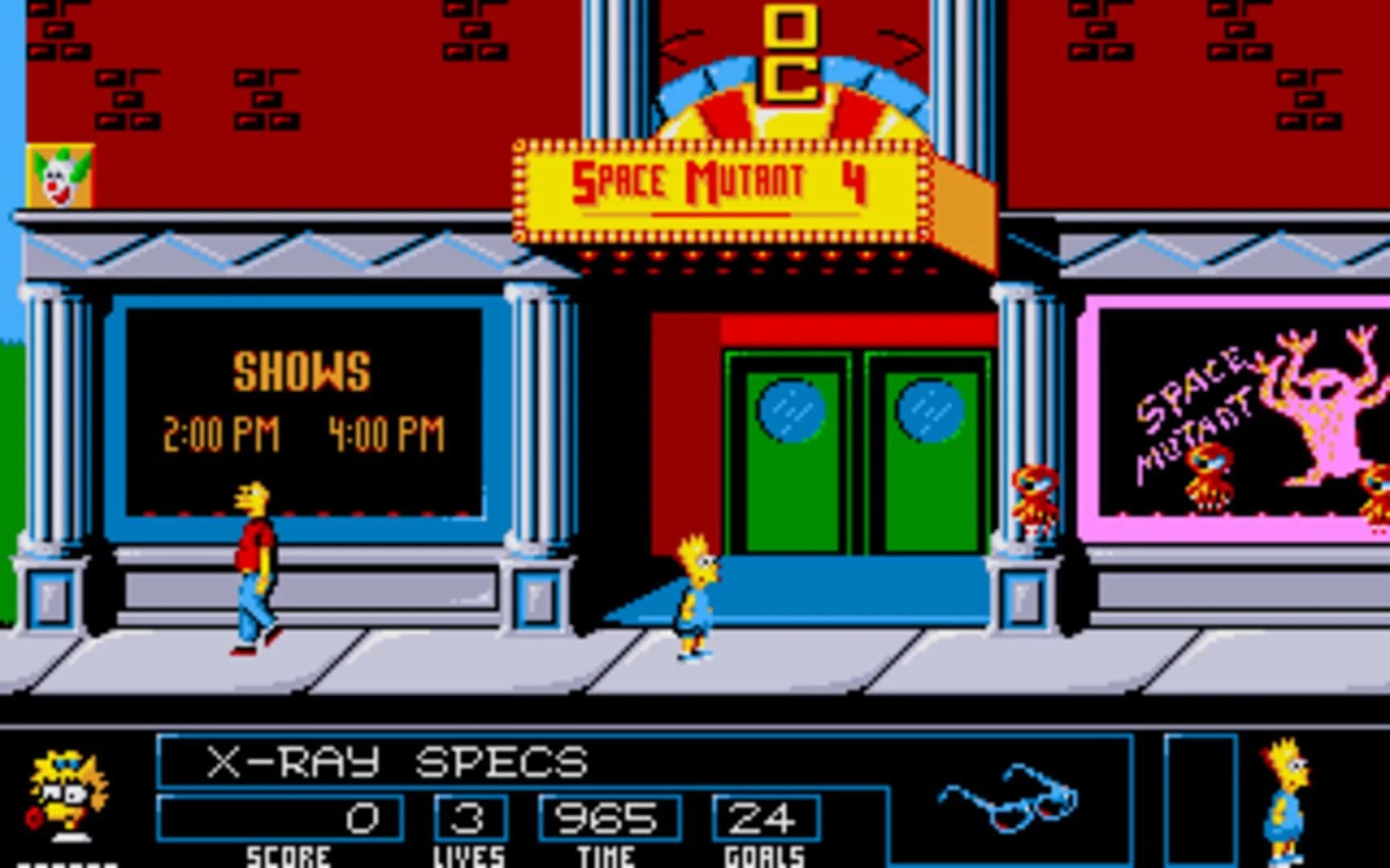 The Simpsons: Bart vs. The Space Mutants screenshot 1