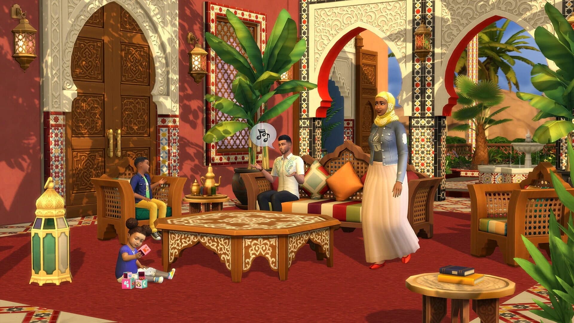 The Sims 4: Courtyard Oasis Kit screenshot 1