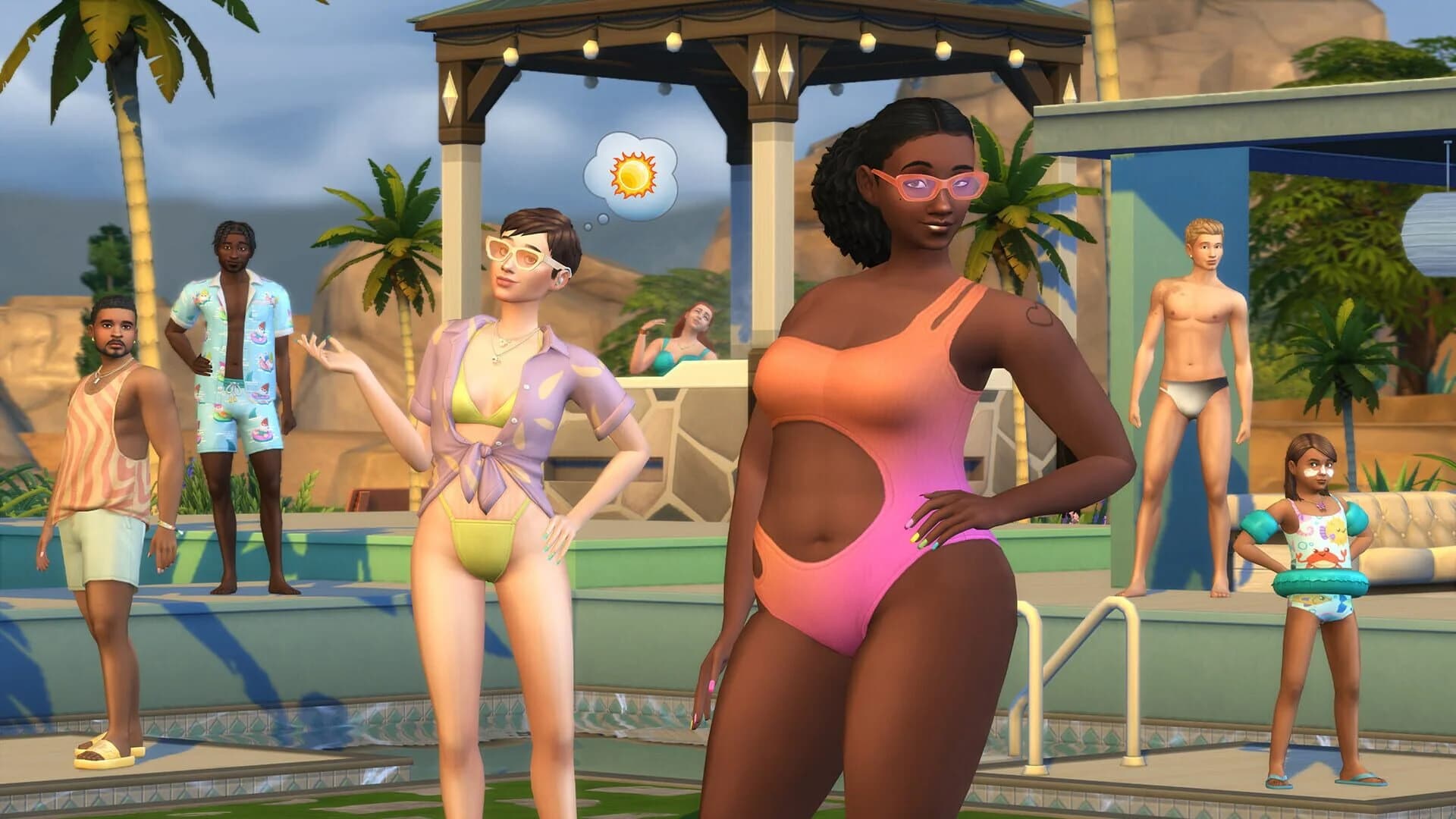 The Sims 4: Poolside Splash Kit screenshot 1