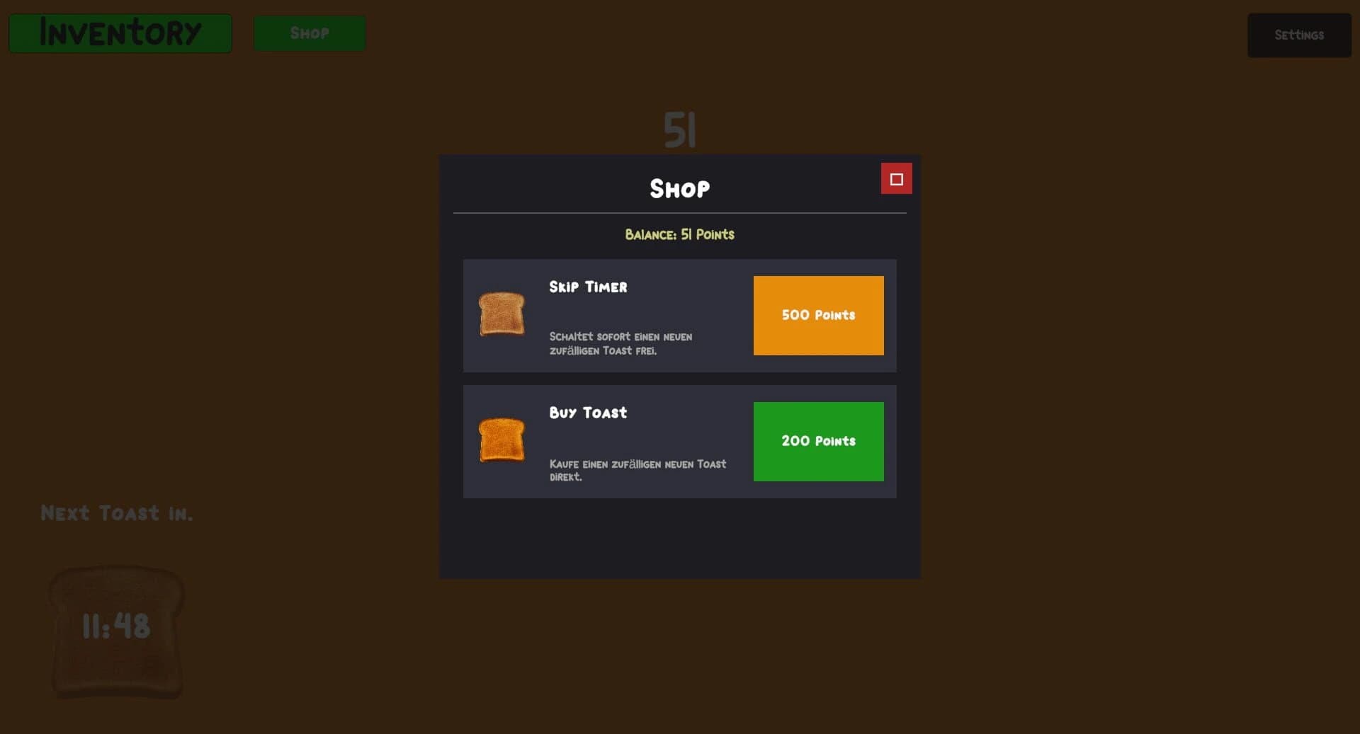 Toast Clicker screenshot 4